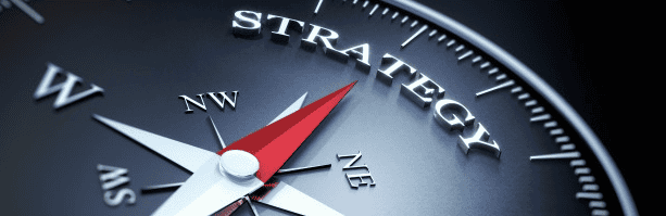 Compass pointing north symbolizing strategic direction and planning.