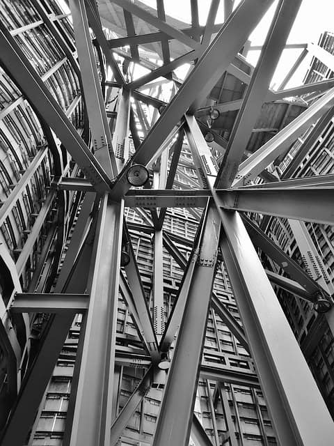 Steel structure for industrial applications at Quantilia.