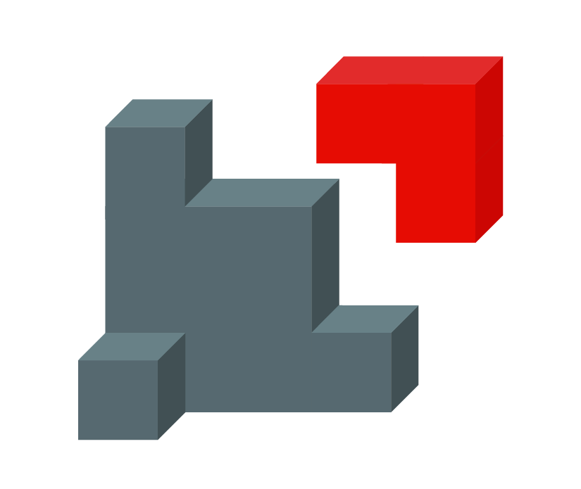 3D block chart illustrating data analysis and strategic decision-making.