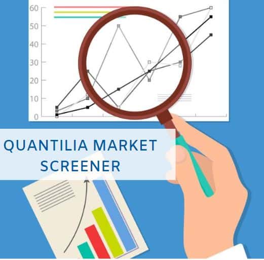 Market analysis with magnifying glass on data chart and reports.