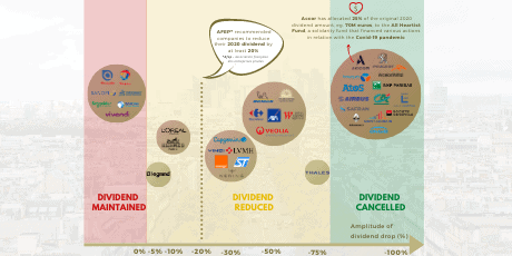 Quantilia dividend impact analysis infographic.