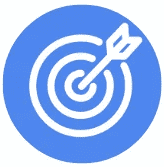 Data analytics target with dart hitting a bullseye on a target.